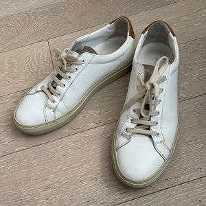 Common Projects Women White Sneakers with Suede Heel Patch